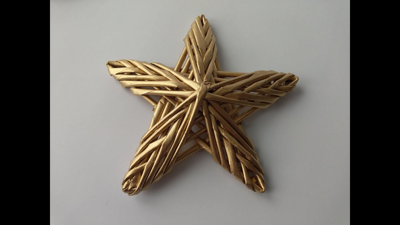 JAK ZROBIĆ GWIAZDĘ Z PAPIEROWEJ WIKLINY ⭐🌟🎄 /How to make a paper wicker star? (star, paper wicker)