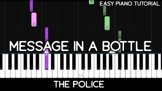 Video thumbnail of "The Police - Message In A Bottle (Easy Piano Tutorial)"