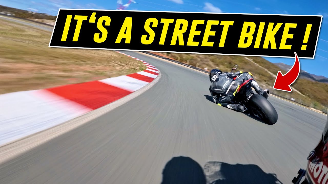 I rode against a STREET BIKE on the TRACK!