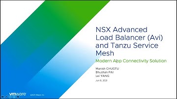 [VMware] LAUNCH : Connectivity and Security for Apps with NSX ALB and Tanzu Service Mesh.