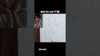 #BTS #taehyung Drawing outline tutorial #shorts