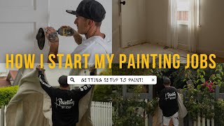 HOW I START AND SETUP MY PAINTING JOBS! STREAMLINING THE PAINTING PROCESS