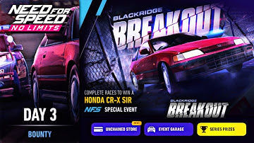 Day 3 (Bounty) - Honda CR-X SIR | Need For Speed: No Limits