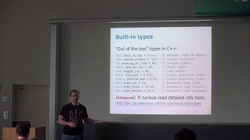 CPP-01 Modern C++: Variables, Basic Types, Control Structures (2018, Igor)