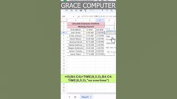 Calculate Employee Overtime in Google Sheets Step-by-Step with Real Examples #excel #spreadsheetmagi