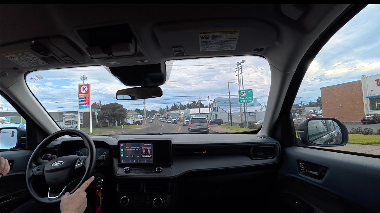 POV drive along the Oregon coast