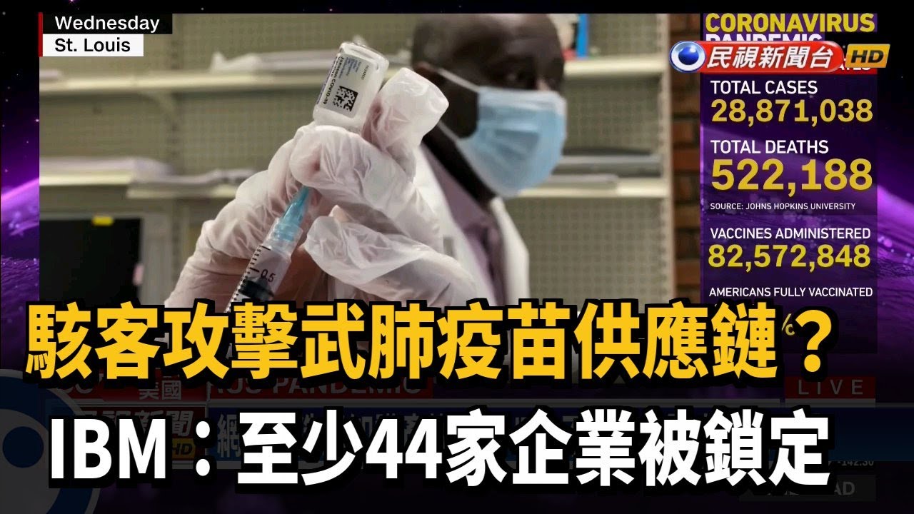 「駭客攻擊武肺疫苗供應鏈」 IBM:44家企業被鎖定－民視新聞