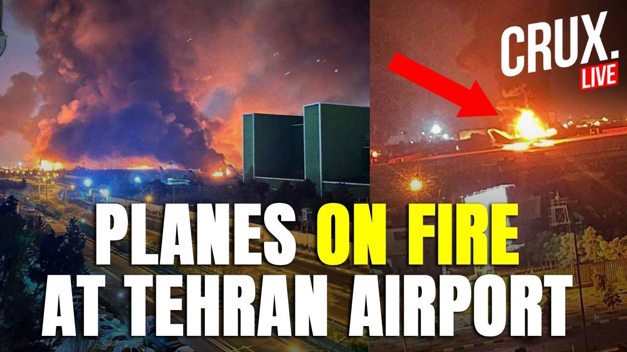 Iran LIVE | Huge Explosions Rock Tehran As 80 Israeli Figher Jets Bomb Mehrabad Airport | Khamenei