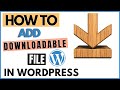 How to add a downloadable file to WordPress