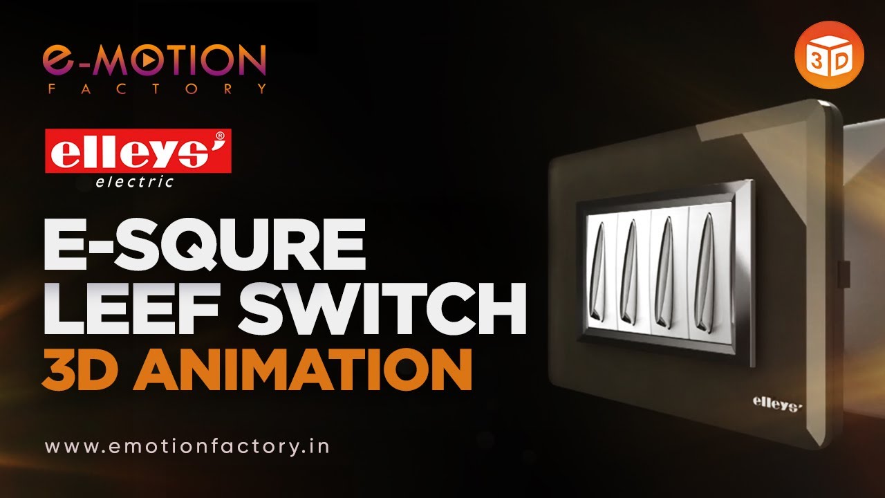 Elleys E-Square Leef Switch 3D Product Visualization