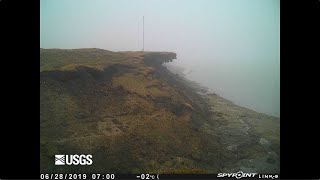 Timelapse video of bluff erosion on Barter Island, Alaska