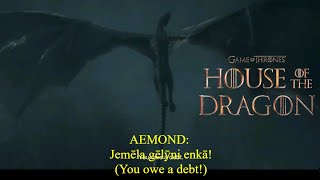 Eng Vhagar Vs Arrax Aemond Chasing Lucerys With High Valyrian Transcription & Translation