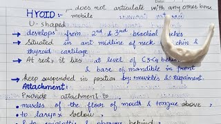 Hyoid bone osteology , gross anatomy, features , attachments, location |Farah Iqbal | Head and neck|