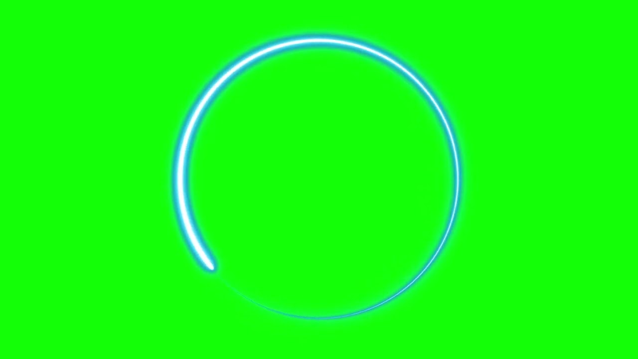 Blue light, neon, background, glow, circle, round, abstract - Chroma Key No Copyright