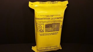 2000 Humanitarian Daily Ration 24hr MRE Review Yellow HDR Foreign Aid Food Taste Test Survival Meal