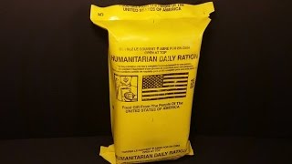 2000 Humanitarian Daily Ration 24hr Mre Review Yellow Hdr Foreign Aid Food Taste Test Survival Meal Youtube