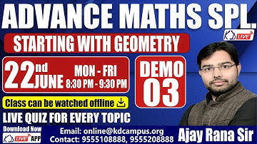 Geometry | Advance Maths Special For SSC/BANKING/RAILWAY/DEFENCE/STATE | Demo 03 | By Ajay Rana Sir
