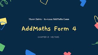 AddMaths Form 4 Chapter 8: Vectors “Direction no Magnitude”