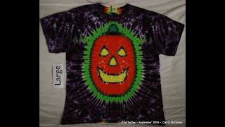 Tie Dye a Jack O Lantern Pumpkin on a tee