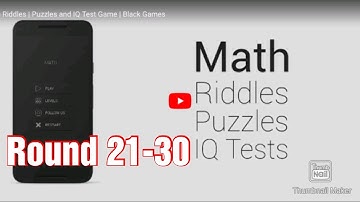 Maths Riddles Puzzle Game Solved Level 21-30