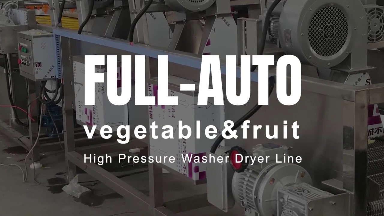 automatic vegetable and fruit washing and drying line YouTube