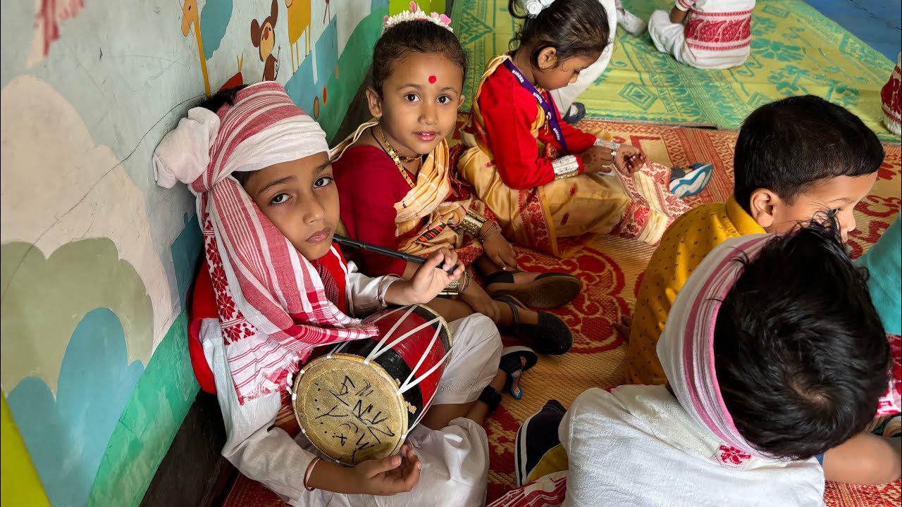 Rongali Bihu celebration at Kidzee Dharapur