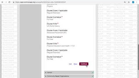 Common app & Naviance matching