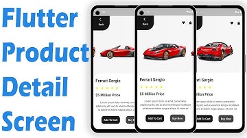 RentCar App UI Design - Flutter Tutorial | Product Detail Screen Flutter | Car Detail Screen App