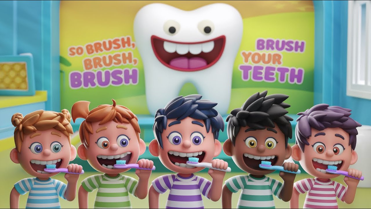 Learn How to Brush Your Teeth 🪥 Song for kids | Kids Songs and Nursery ...