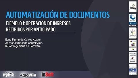Software contable ContaPyme - Ejemplo 1: Operación de ingresos recibidos por anticipado
