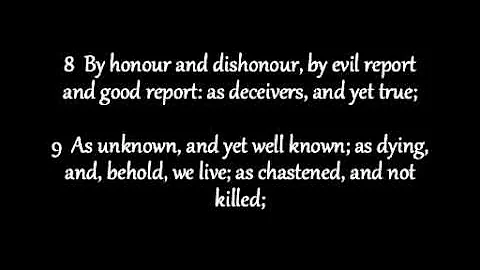 2nd Corinthians Chapter 6 KJV AV Read Along