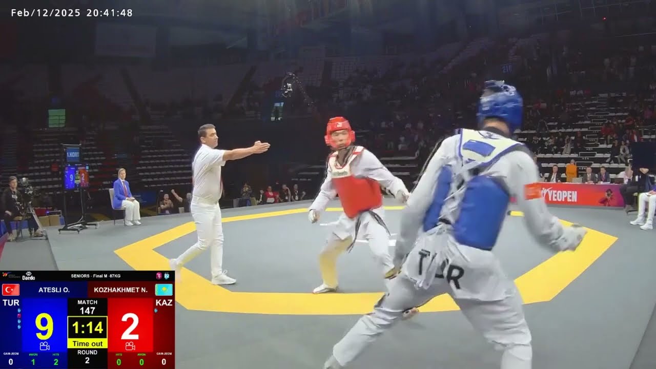 2025 Türkiye Taekwondo Open 87 Kg Final Match - ATESLI Orkun (TUR) vs KOZHAKHMET Nurkanat (KAZ)