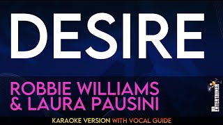 Robbie Williams & Laura Pausini - Desire (World Cup 2026) | Karaoke Version w Lyrics | Vocal Guide