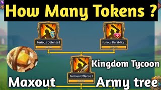 Army Tree Maxout How Many Technolabe Tokens ? Lords mobile kingdom Tycoon gear upgrade