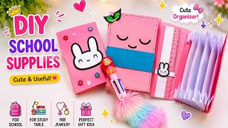 DIY School Supplies Organizer ✨ Cute & Easy Paper Craft for Study Table