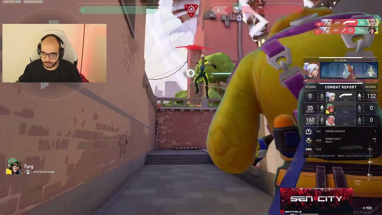 SEN Sacy reacts to their enemy Jett securing their round with an ace| SEN Sacy