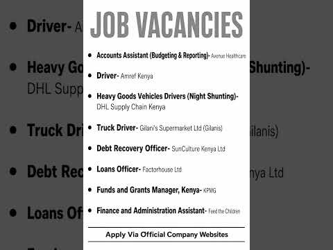 Entry Level Jobs In Kenya In The Last 3 Days