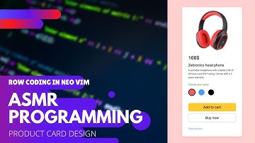 ASMR Programming in vim - No Talking - Product card with HTML CSS