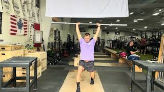 Exercise Library: Jerk w/ 5 seconds eccentric Dip + Pause in Split