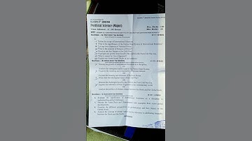 Political science 3rd sem (major) paper 2024-25