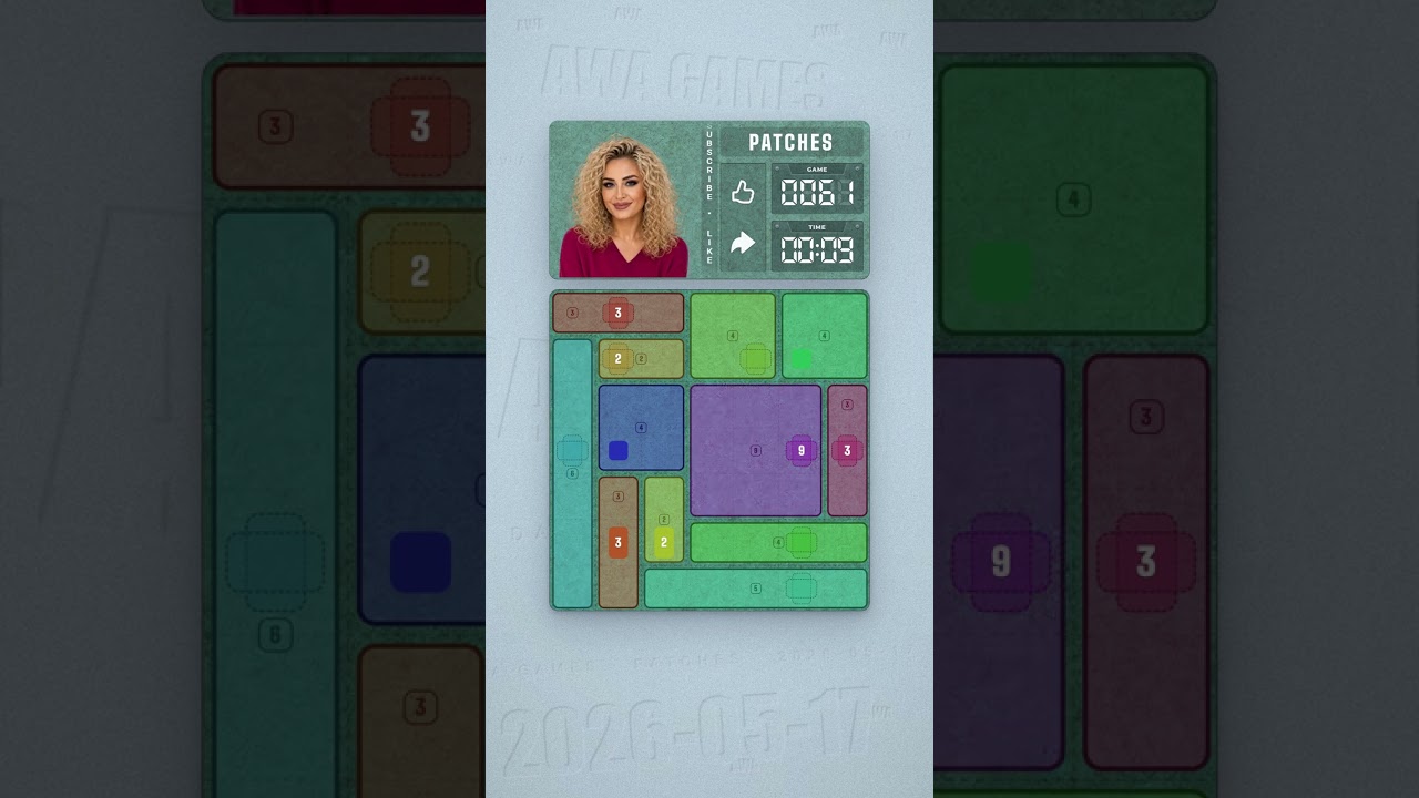 LinkedIn Patches #61 solved board for May 17, 2026, 7x7 grid