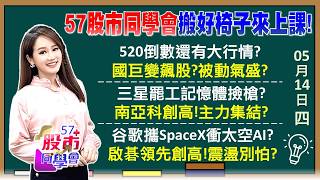 台積電報明牌 要比CoWoS更紅 COUPE悍將有誰？國巨衝500元？被動元件漲價潮來 本益比上修？南亞科、華邦電罷工紅利 群聯目標價3500元？《57股市同學會》葉子菁 吳岳展 吳曉松 鄧尚維