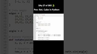 I Made 3D Graphics Using Python 🧊  | Day 27 of 365 🐍|