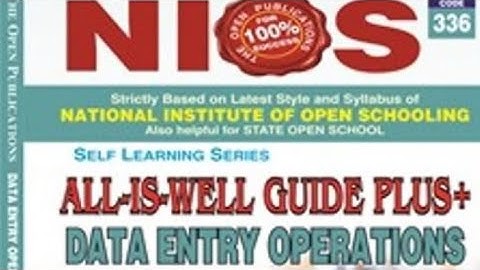 Beltron DEO/Data Entry Operations/NIOS 336/Solved Paper -1