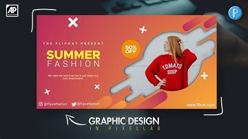 Create a Stunning ad graphic banner design on Android || PixelLab Tutorial