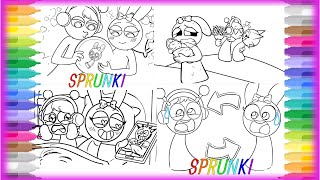 LOVE STORY Oren and Pinki BIG NEW MIX Coloring Pages / How to Color Incredibox Sprunki?