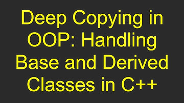 Deep Copying in OOP: Handling Base and Derived Classes in C+ +