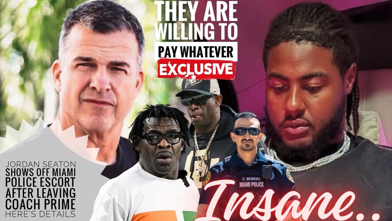 Jordan Seaton SHOWS OFF Miami INSANE Police Escort On VISIT After Leaving Coach Prime HERE