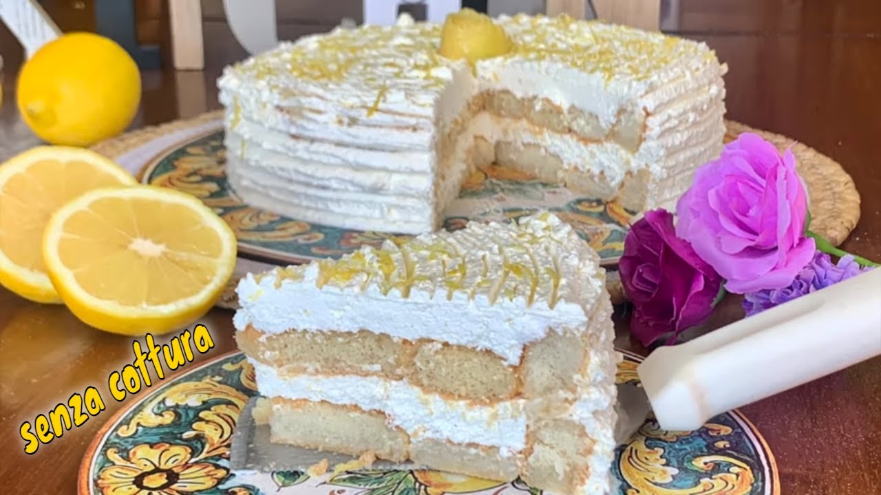 TORTA AL LIMONE SENZA COTTURA  CREMOSA FRESCA ESTIVA