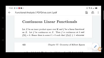 continuous linear functional s